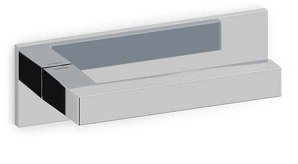 Bright chrome horizontal plate